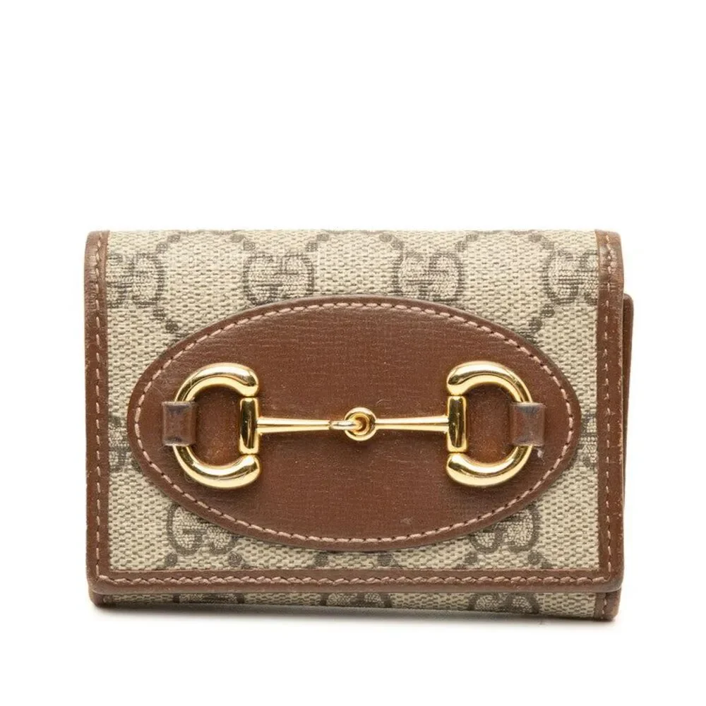 Gucci GG Supreme Horsebit Trifold Wallet